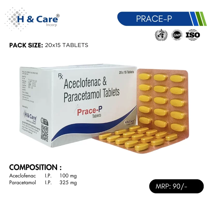 Aceclofenac + paracetamol 325 mg: prace-p
